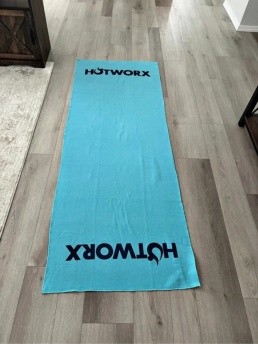 Limited Edition Blue HOTWORX Hot Yoga Mat Towel